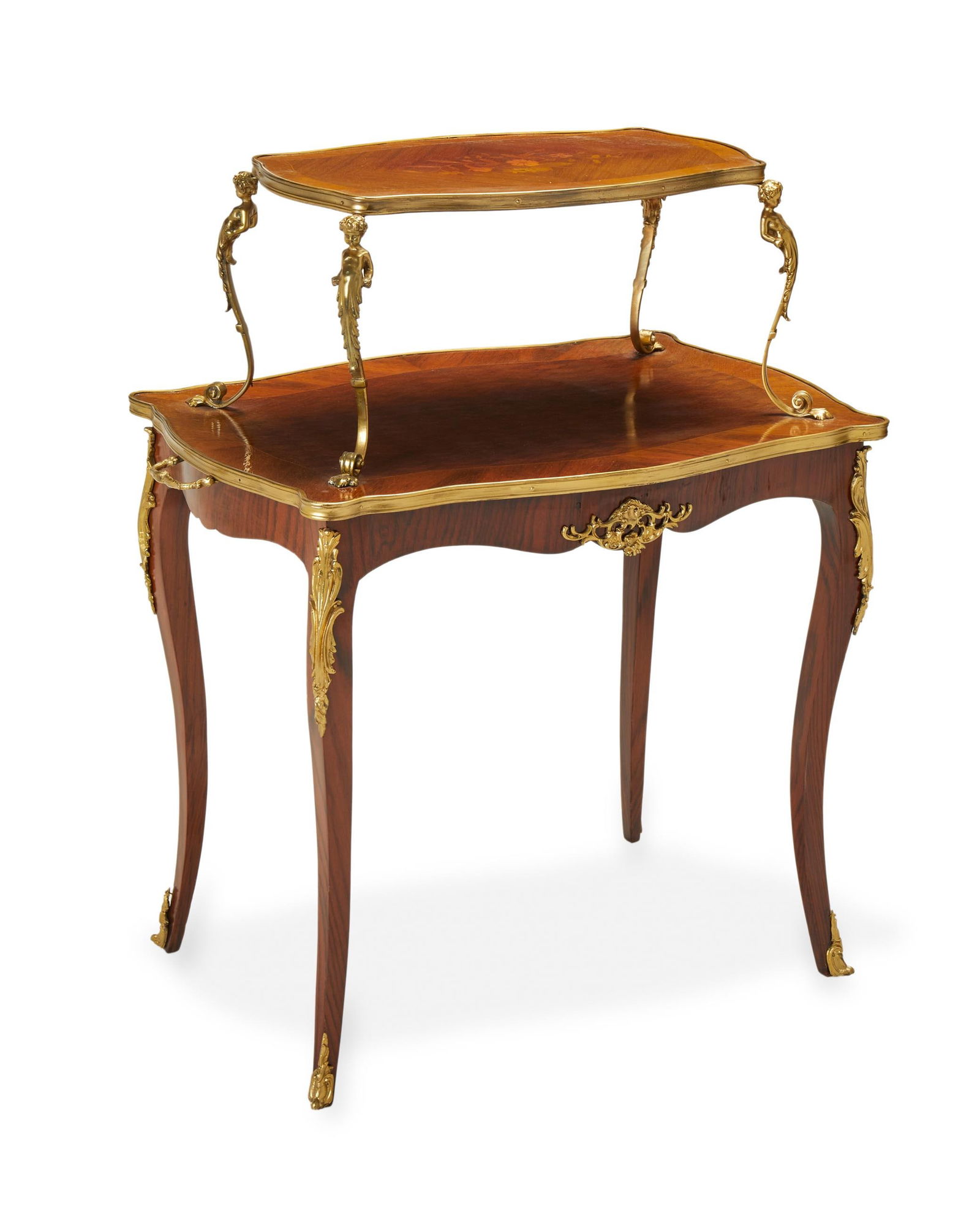 A French Louis XV style two-tier table (1 of 4)