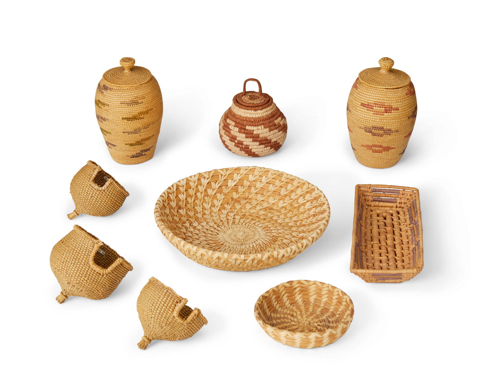 A Group Of Native American Baskets Auction