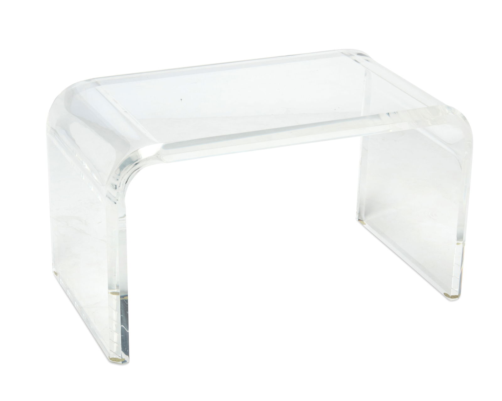 A modern Lucite coffee table (1 of 3)