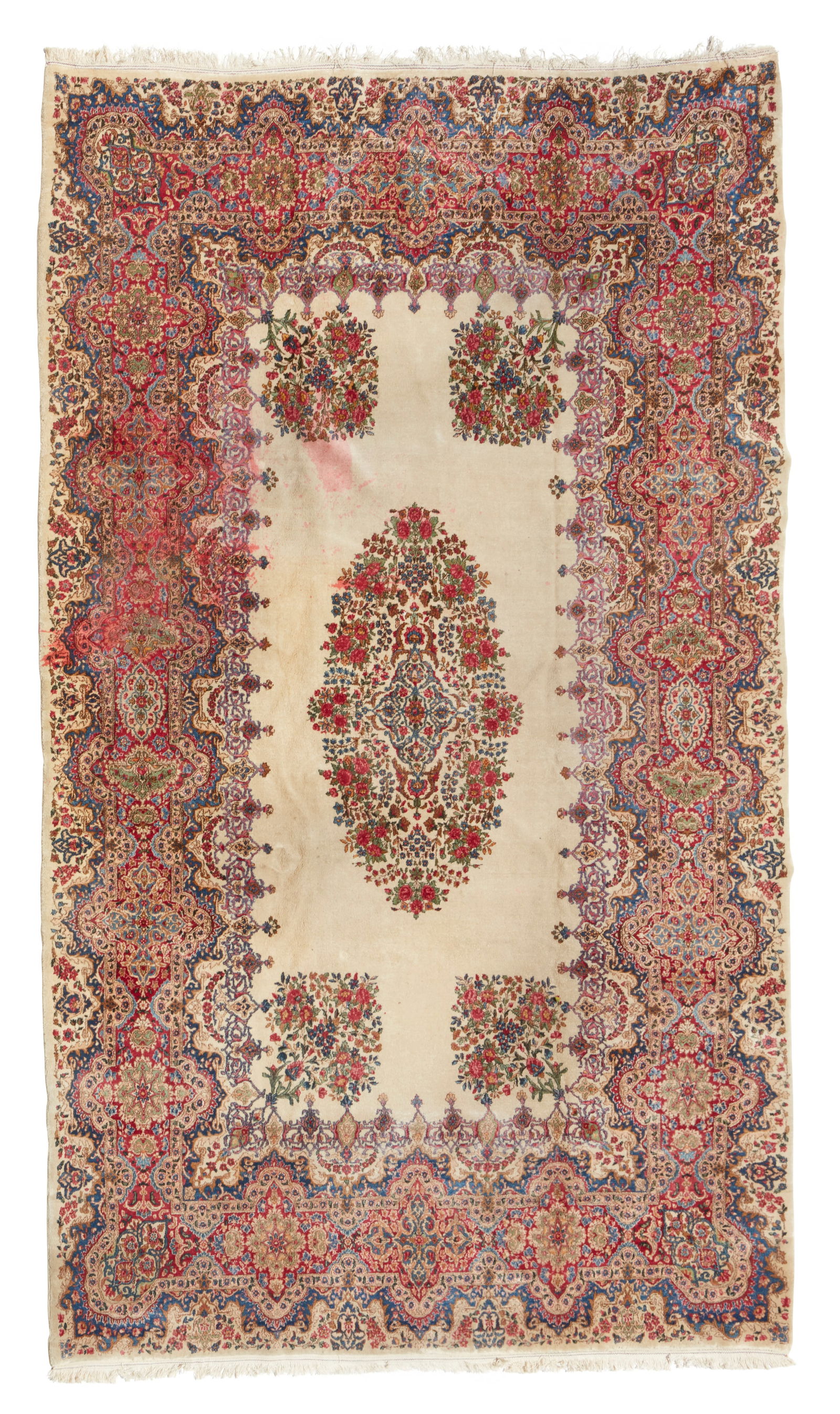 A Persian Kerman room rug (1 of 3)