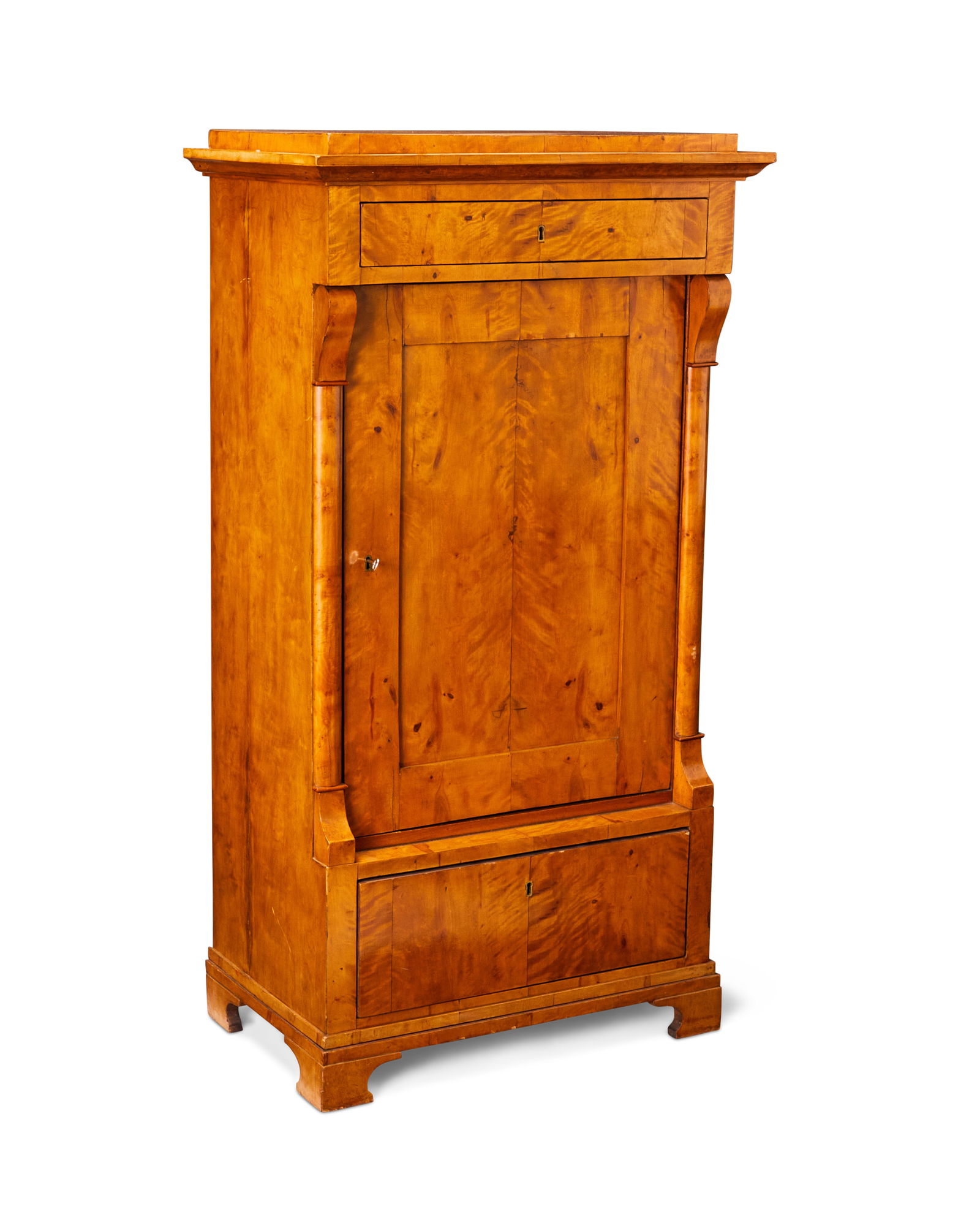A Biedermeier-style burl maple cabinet (1 of 5)