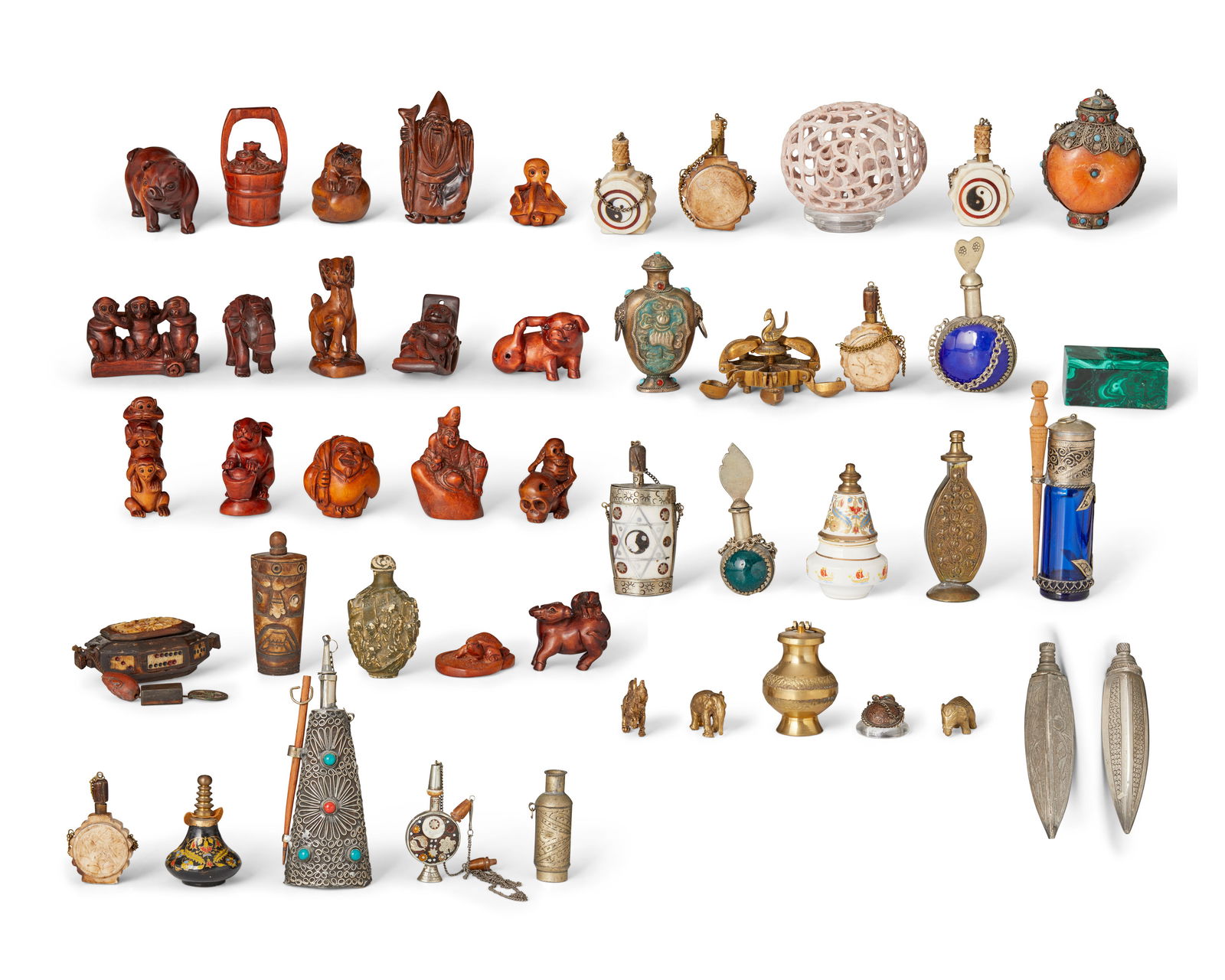 A group of East Asian cabinet curios (1 of 11)