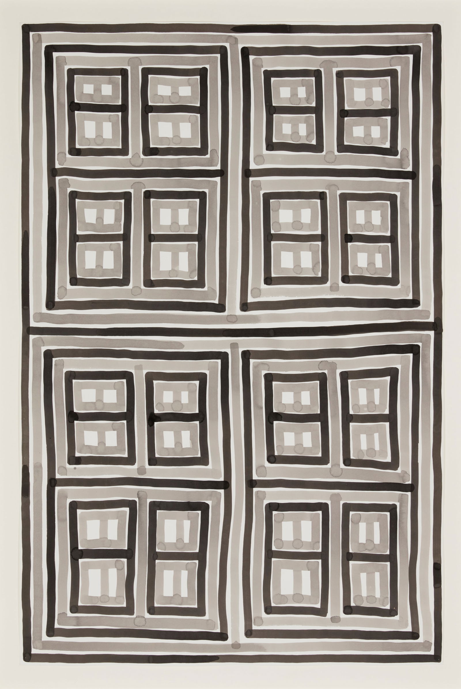 James Siena (b. 1957), Untitled, 1999, India ink and graphite on paper, Sheet: 60" H x 40" W: James Siena(b. 1957)Untitled, 1999India ink and graphite on paperAppears unsignedSheet: 60" H x 40" W