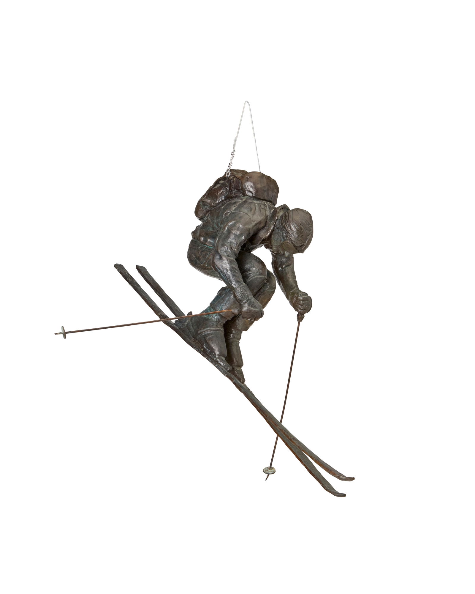 A bronze figure of a skier (1 of 6)