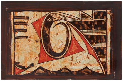 Dan Namingha (b. 1950), Abstract, Acrylic on paper, Image/Sheet: 14.5" H x 23" W