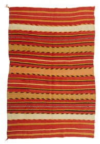 A Navajo transitional banded blanket