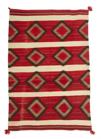 A Navajo transitional-style banded blanket