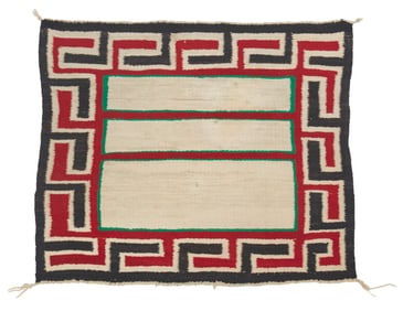 A Navajo saddle blanket