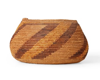 A polychrome California Mission basket