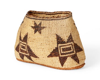 A Pit River oval basket