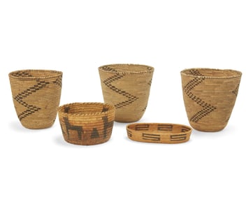 A group of Papago baskets
