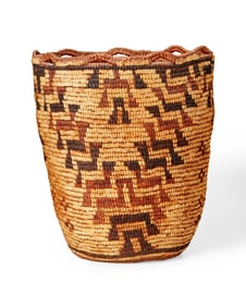 A polychrome Thompson River/Klikitat burden basket