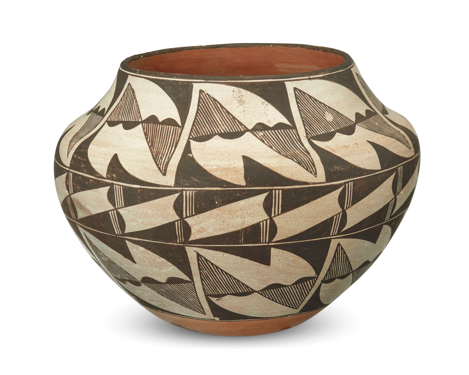 Marie Zieu Chino (1907-1982, Acoma Pueblo), A polychrome pottery olla, mid-20th century (1 of 4)