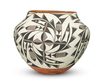 Mary Histia (n.d.-1970, Acoma Pueblo), A polychrome pottery olla, circa 1960s