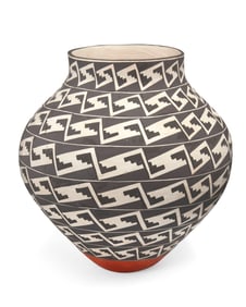 Ruby Shroulate (b. 20th century, Acoma Pueblo), A large Anasazi Revival pottery jar, late 20th