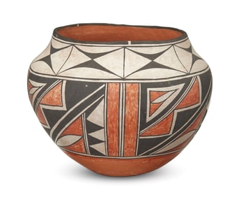 Marie Zieu Chino (1907-1982, Acoma Pueblo), A polychrome pottery olla, 1992