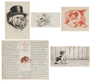 Elbridge Ayer (E.A.) Burbank (1858-1949), Five mixed media works on paper, Sheet of largest: 10.125"