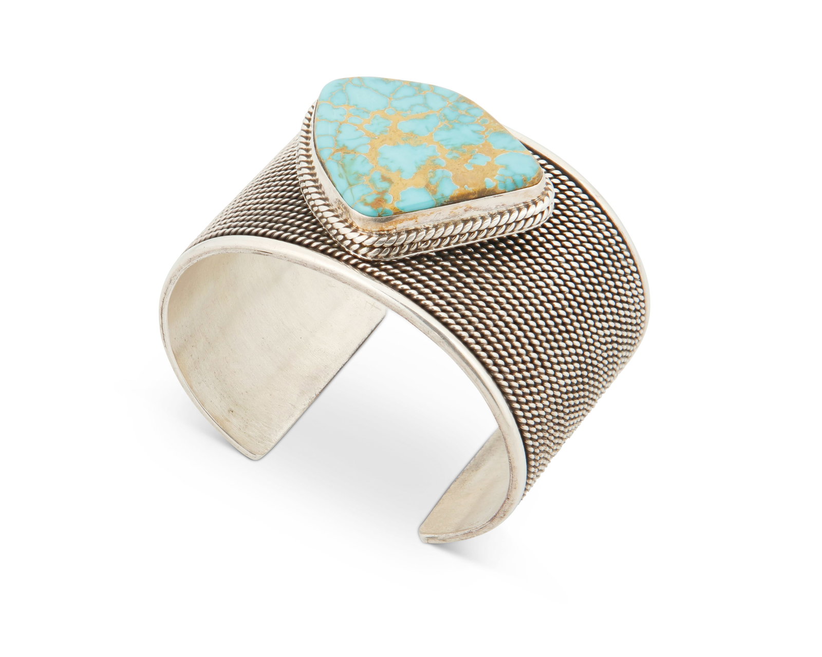 A Tom Taylor Navajo sterling silver and turquoise cuff bracelet (1 of 3)