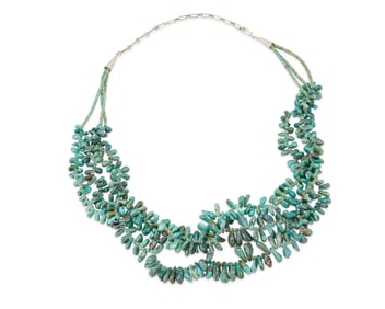 A Federico Jimenez multistrand turquoise necklace