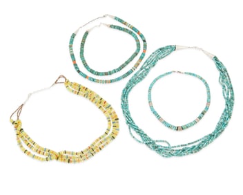 A group of Southwest stone necklaces including Federico Jimenez