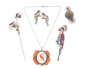 A group of Southwest jewelry