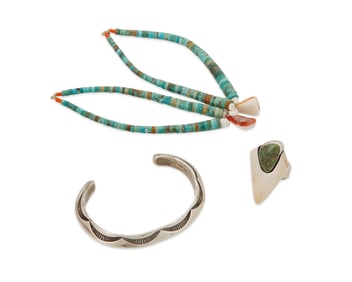 A group of Southwest jewelry