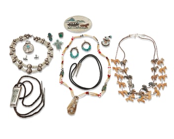 A large group of Southwest jewelry