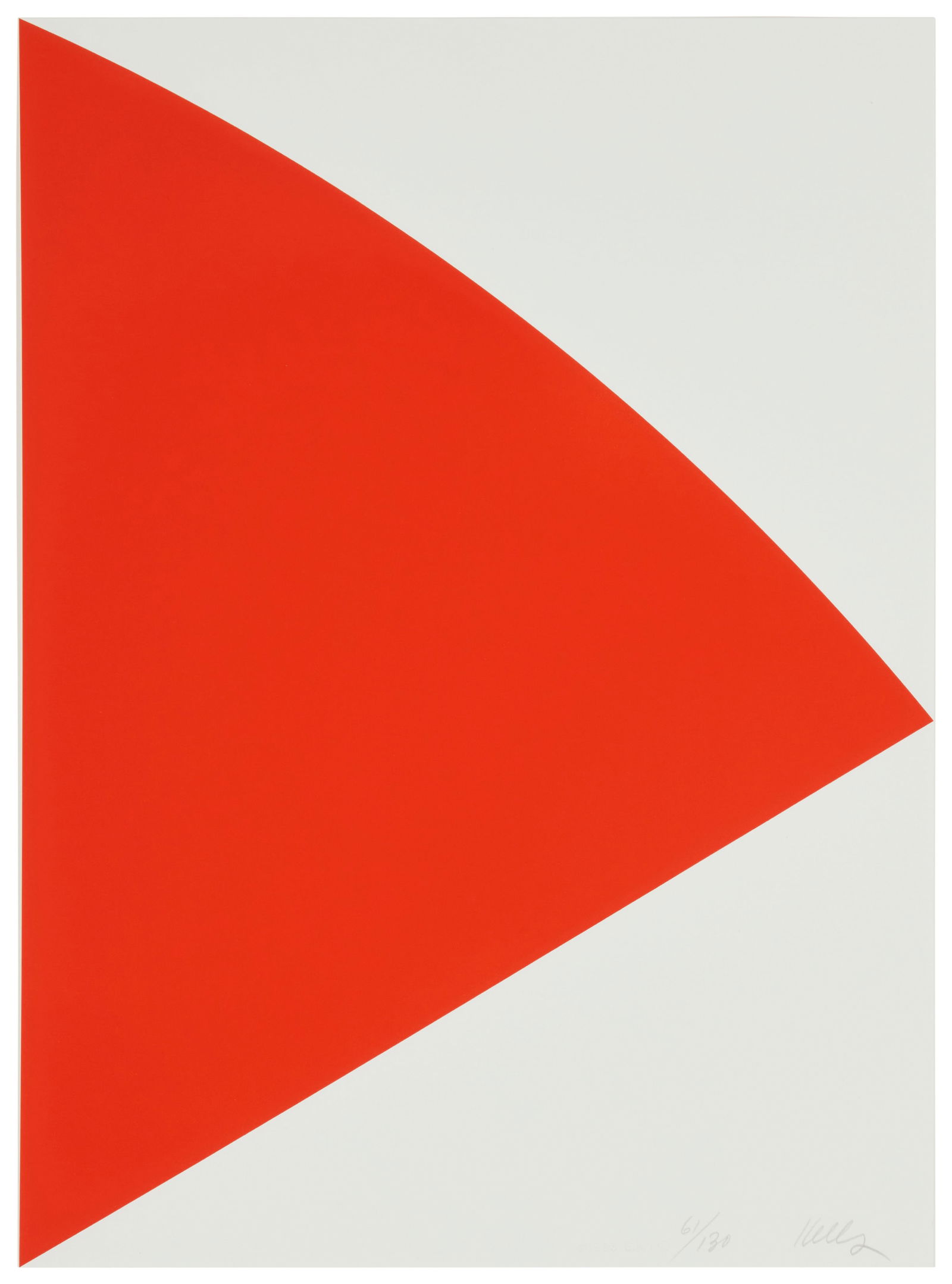 Ellsworth Kelly (1923-2015), "Red Curve (For Joel)," 1993, Lithograph in color on wove paper, (1 of 6)