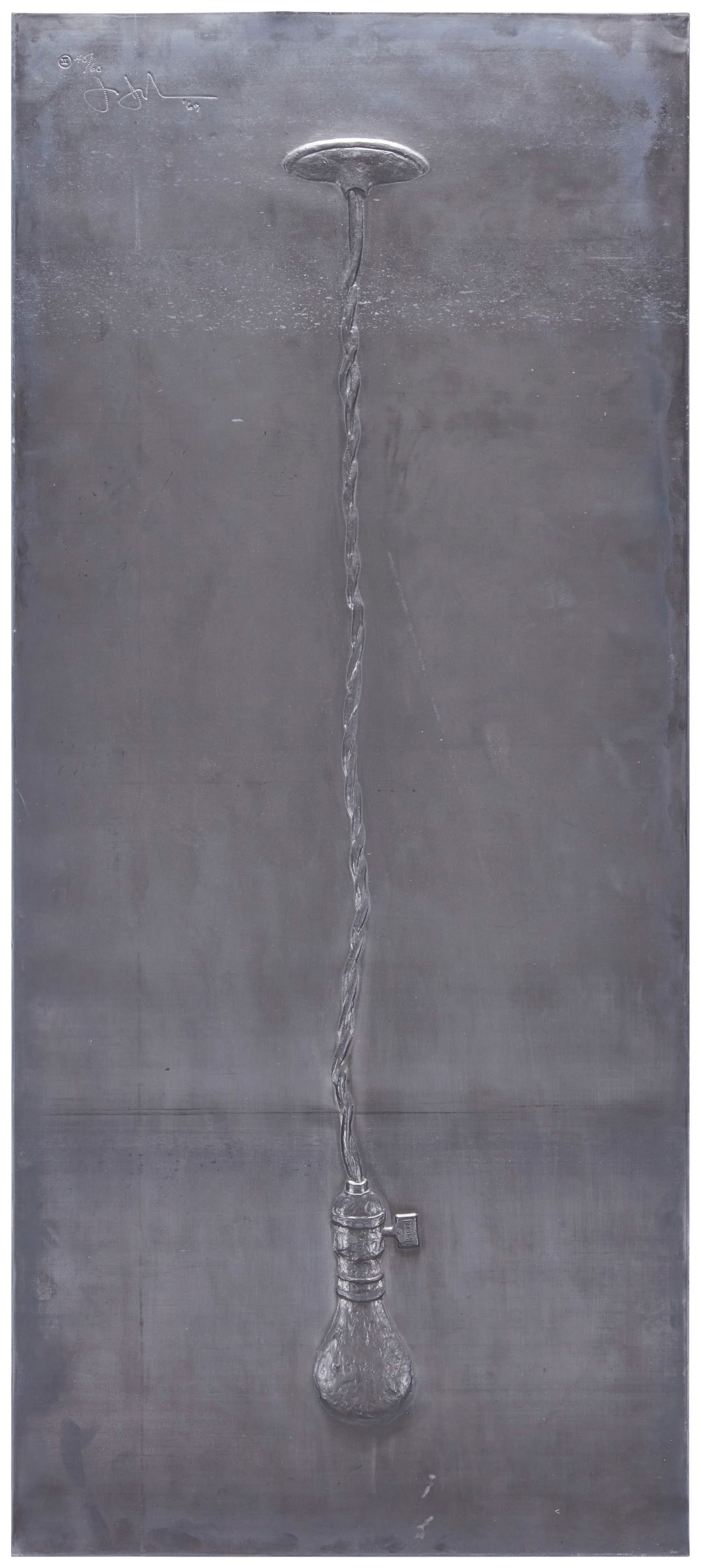 Jasper Johns (b. 1930), "Light Bulb," 1969, Lead relief multiple in the publisher's original welded (1 of 10)