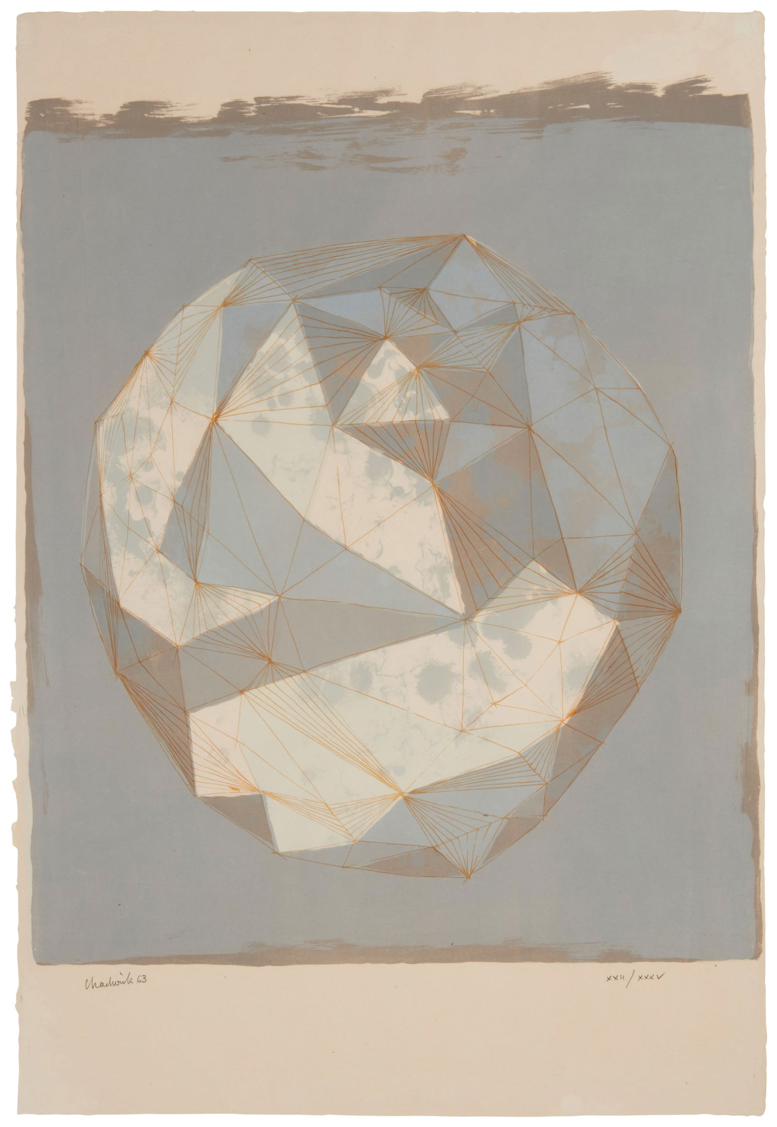 Lynn Chadwick (1914-2003), "Moon in Alabama," 1963, Lithograph on paper, Image: 24.25" H x 20" W;: Lynn Chadwick(1914-2003)"Moon in Alabama," 1963Lithograph on paperEdition: XXII/XXXV (there was also a numbered edition of 65)Signed, dated, and numbered in pencil in the lower margin: Chadw