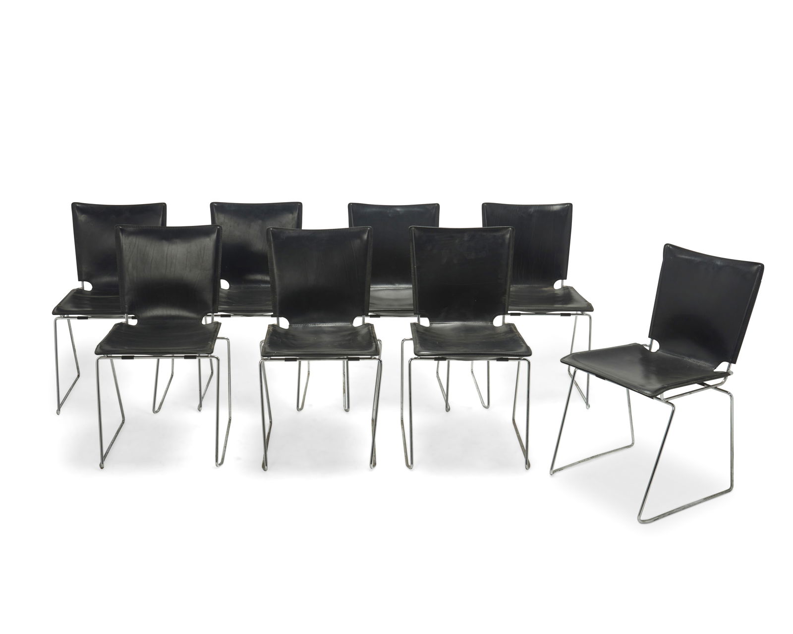 Toyoda Hiroyuki (1946-2000), Eight "Pelle" chairs for ICF Group, late 20th century (1 of 9)