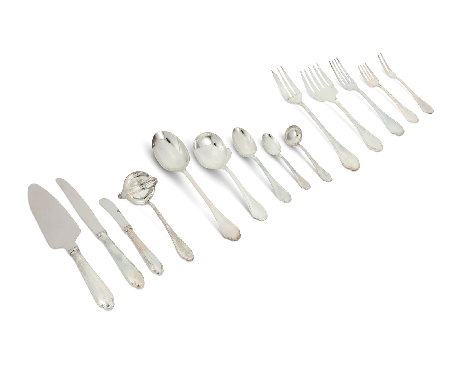 A Christofle "Pompadour" silver-plated flatware service (1 of 4)