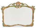 An Italian Rococo-style carved wood mirror