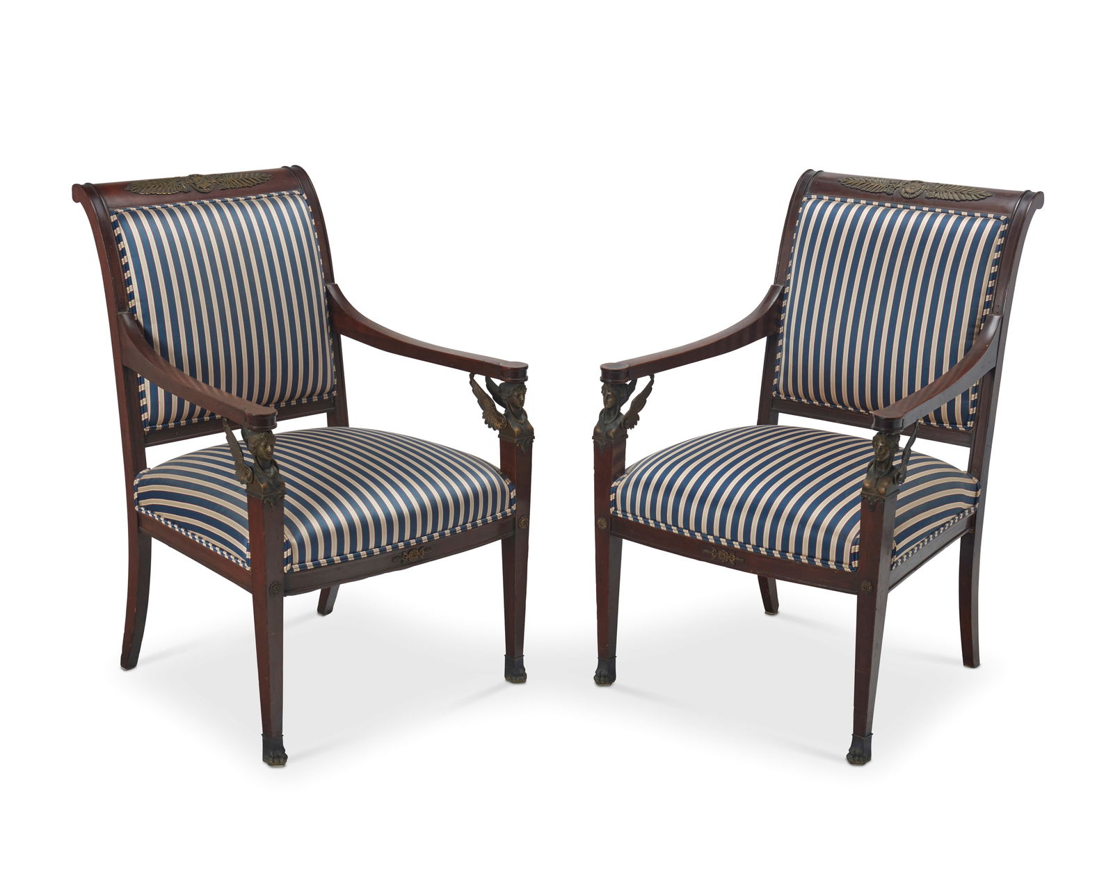 A pair of Empire-style armchairs (1 of 7)