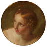 Charles Joseph Natoire (1700-1777), Portrait of a child, Oil on canvas, 4" H x 4" W