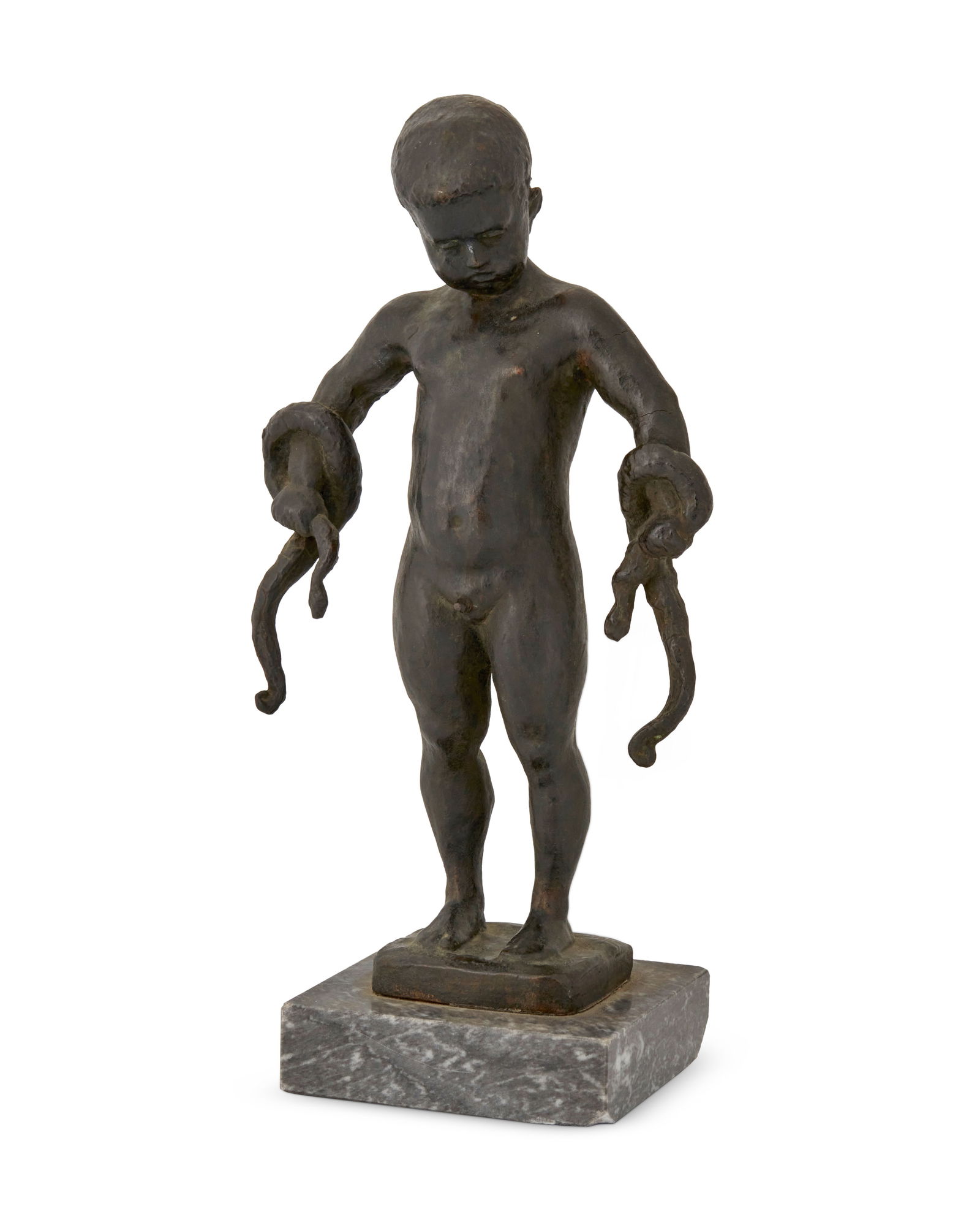 Walter Schott (1861-1932), Hercules with two snakes (1 of 3)