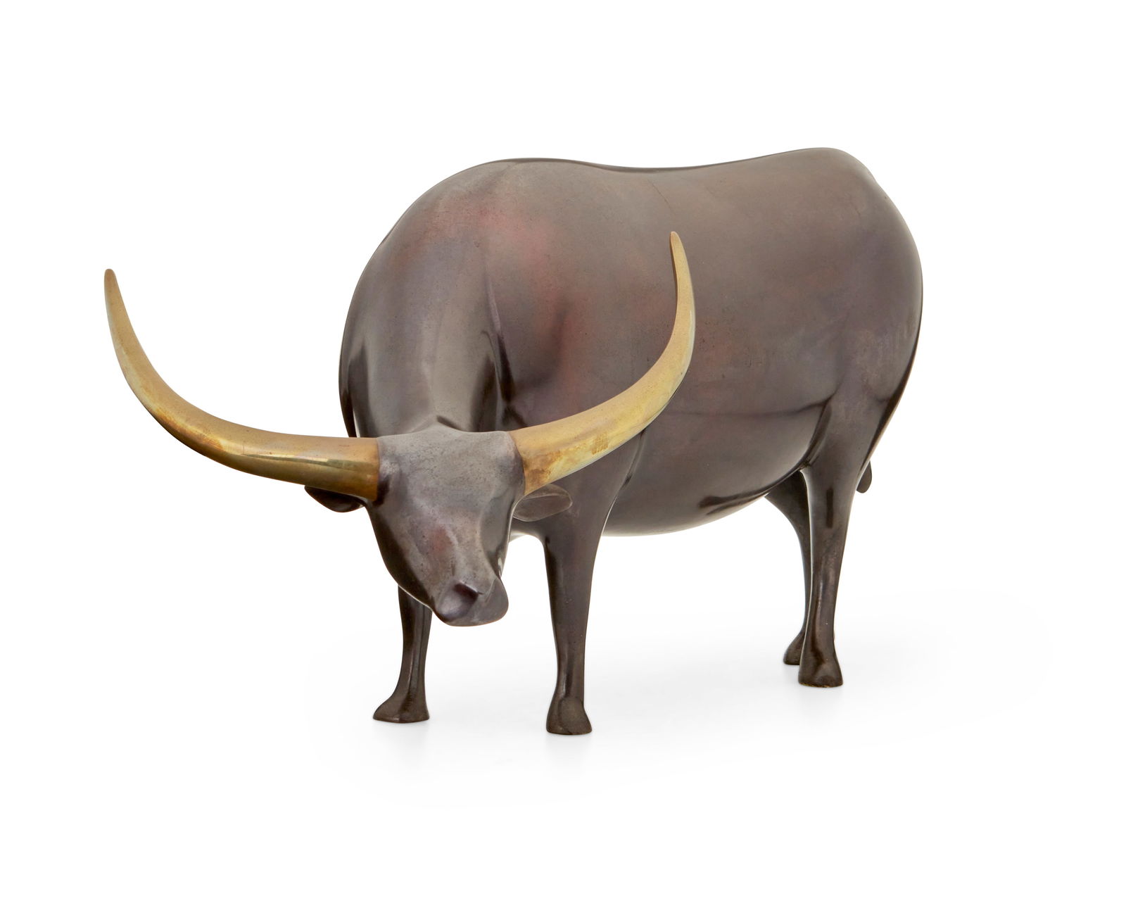 Loet Vanderveen (1921-2015), "Buffalo": Loet Vanderveen(1921-2015)"Buffalo"Patinated and polished bronzeEdition: 85/250Incised signature and number to underside: Loet ©9.375" H x 17" W x 8.5" D