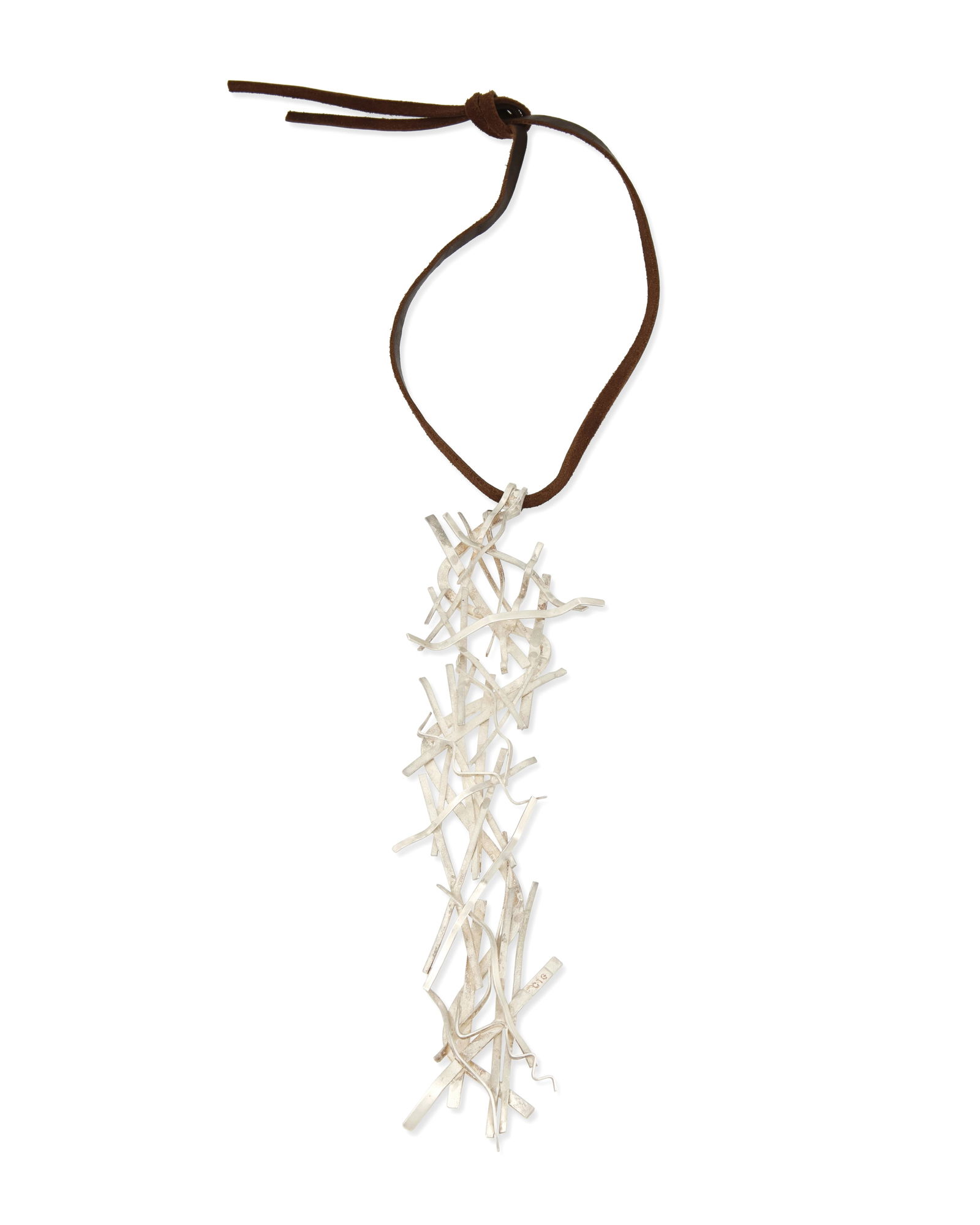 A Connie Tsosie Gaussoin Modernist silver bib necklace (1 of 3)