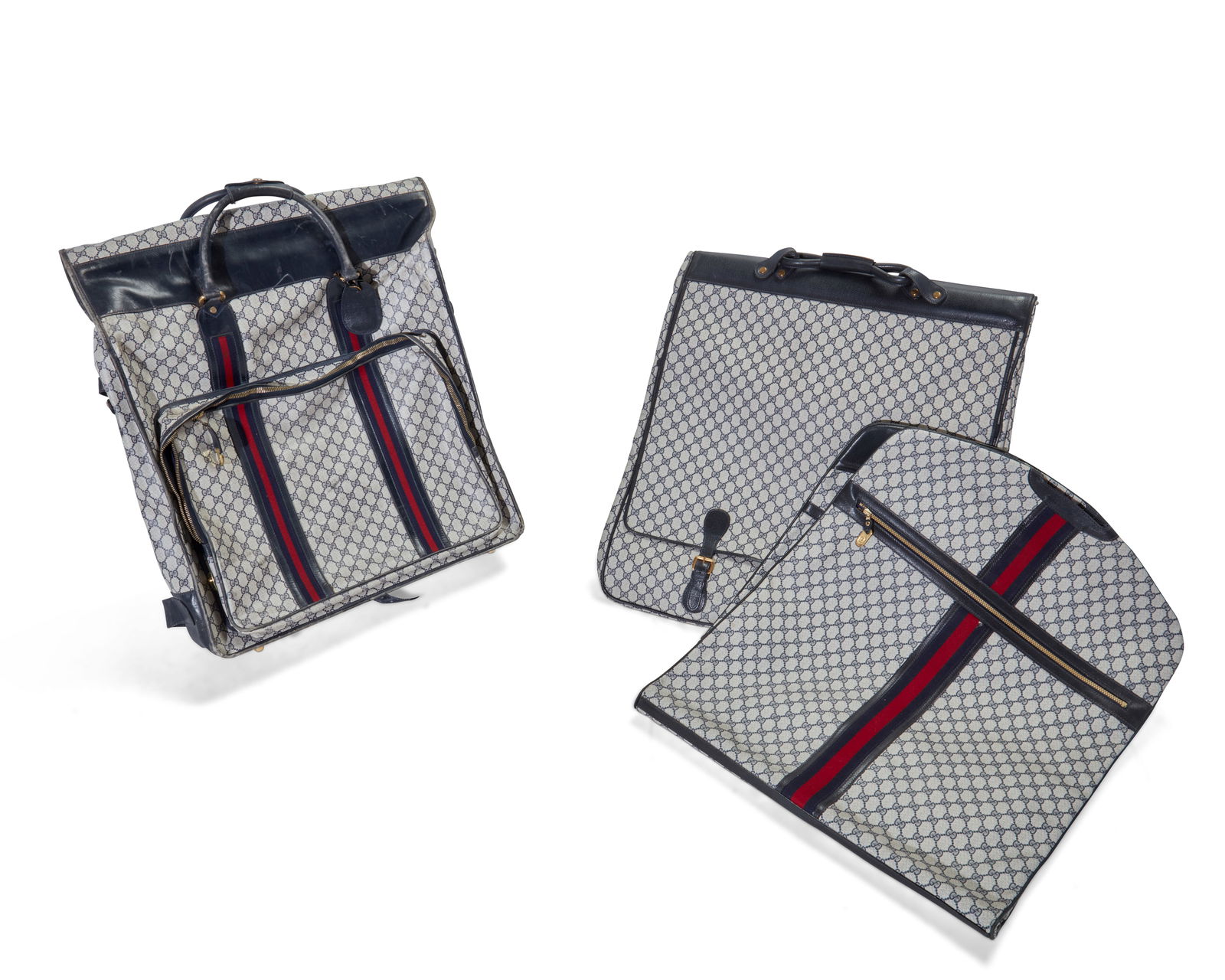 Three vintage Gucci Monogram luggage items (1 of 10)