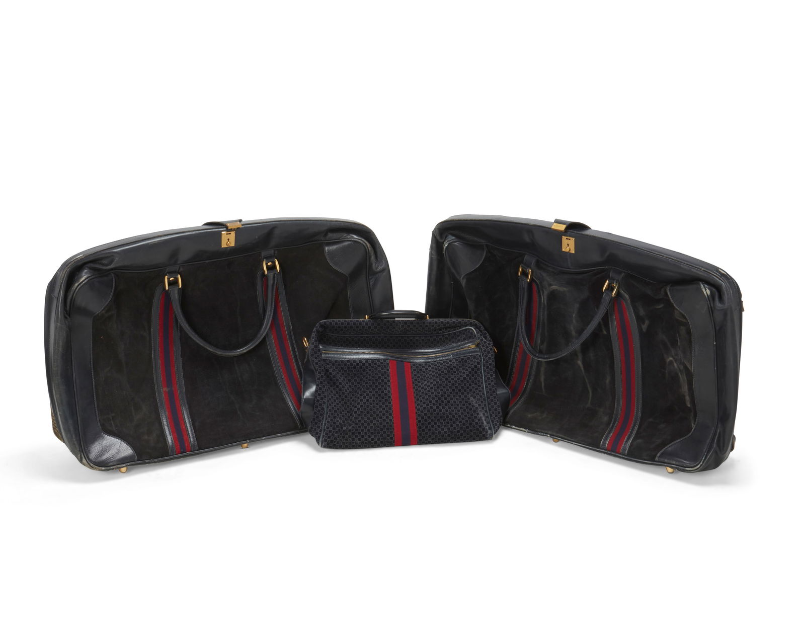 Three vintage Gucci leather luggage cases (1 of 13)