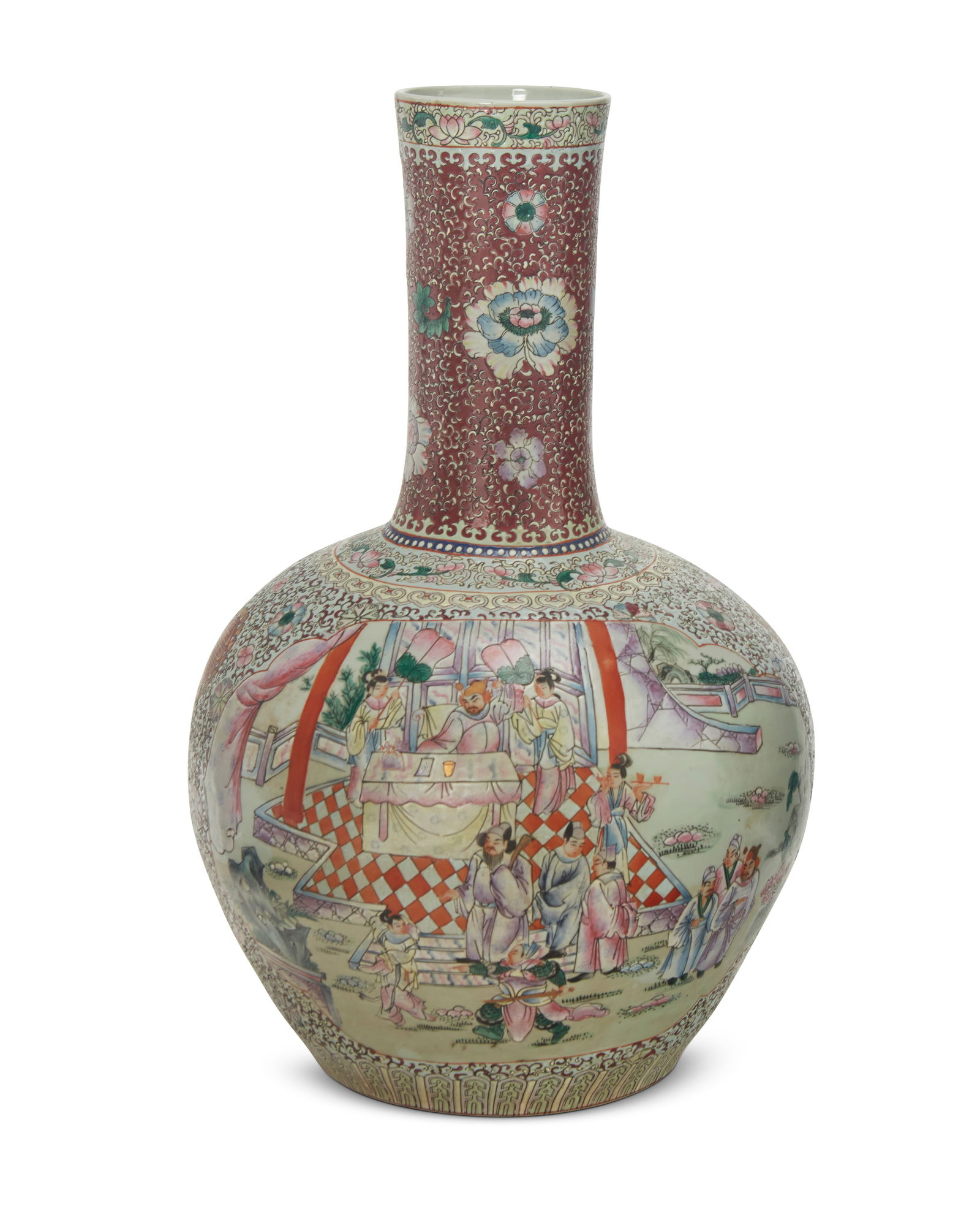A Chinese Famille Rose porcelain floor vase (1 of 5)
