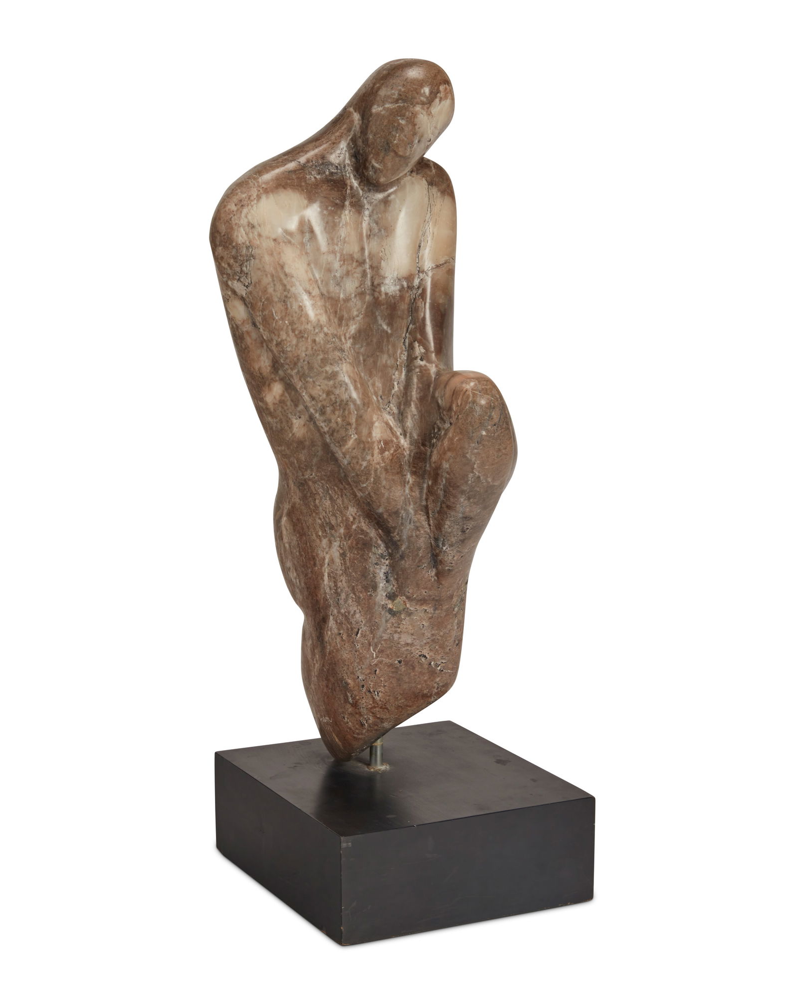 Hyam Myer (1904-1978), Abstract figure: Hyam Myer(1904-1978)Abstract figureCarved marble on wood baseEtched to lower side: HyamFigure: 25.5" H x 11" W x 10.5" D; Base: 4" H x 10" W x 11" D Provenance: Triton Mu