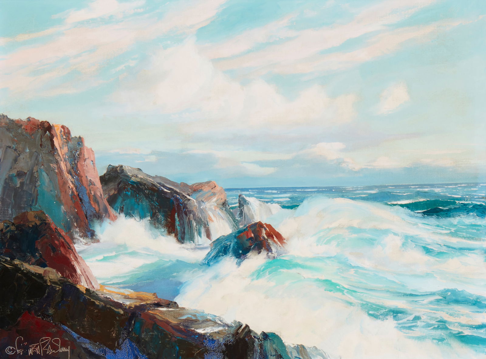 Bennett Bradbury (1914-1991), "Emerald Jade & Ruby" (1 of 6)