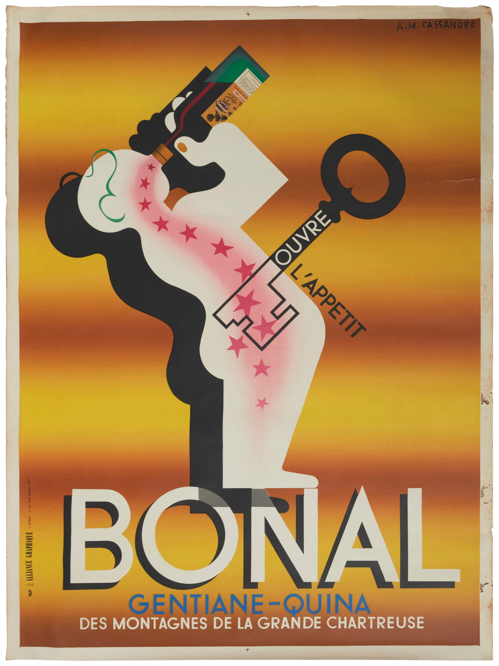 A.M. Cassandre (1901-1968), "Bonal," 1935 (1 of 6)