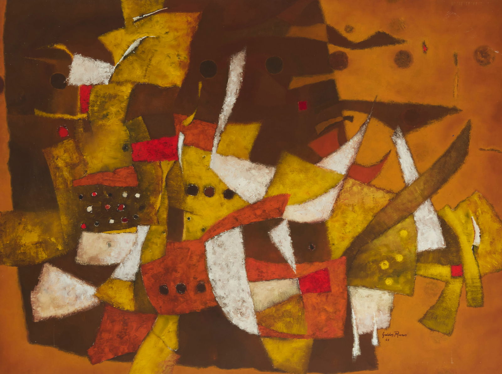 Enrique Galdos Rivas (b. 1933, Peruvian), "Pintura Marzo," 1965 (1 of 6)