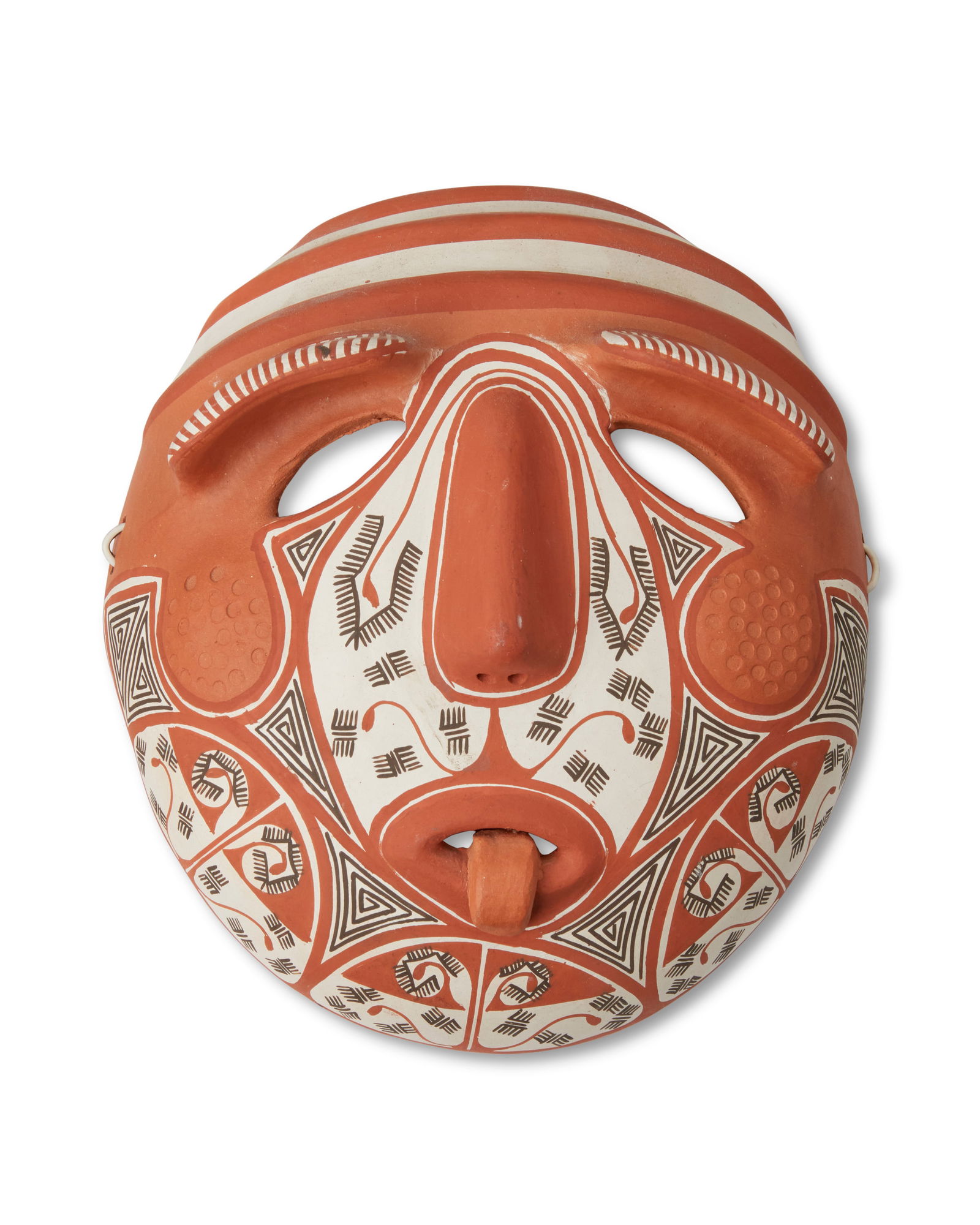 A Venezuelan polychrome pottery mask (1 of 4)