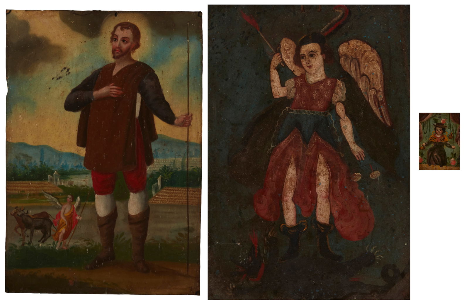 A group of late 19th century Mexican retablos (1 of 14)