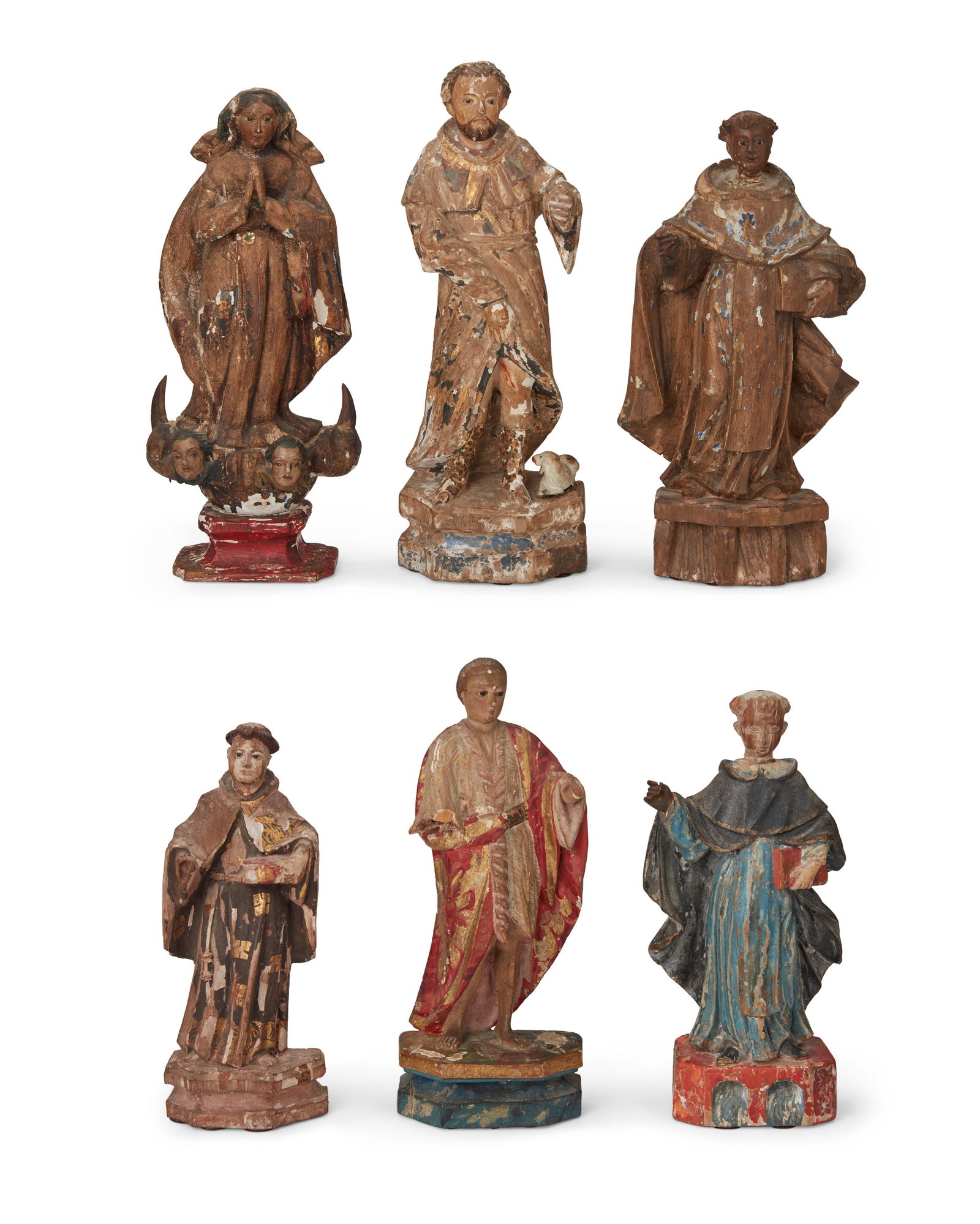 A group of Latin American santos bultos figures (1 of 10)