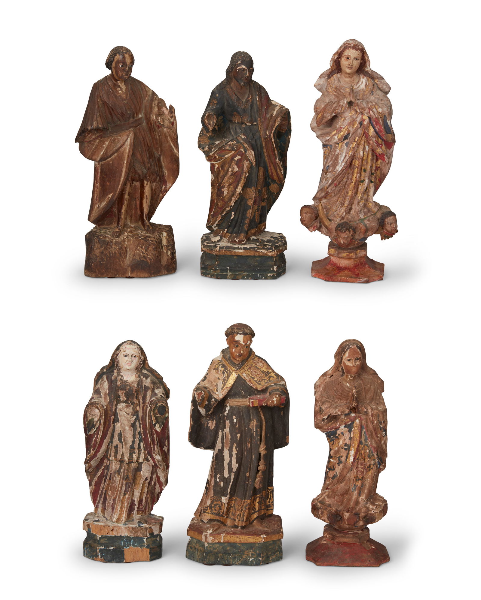 A group of Latin American santos bultos figures (1 of 10)