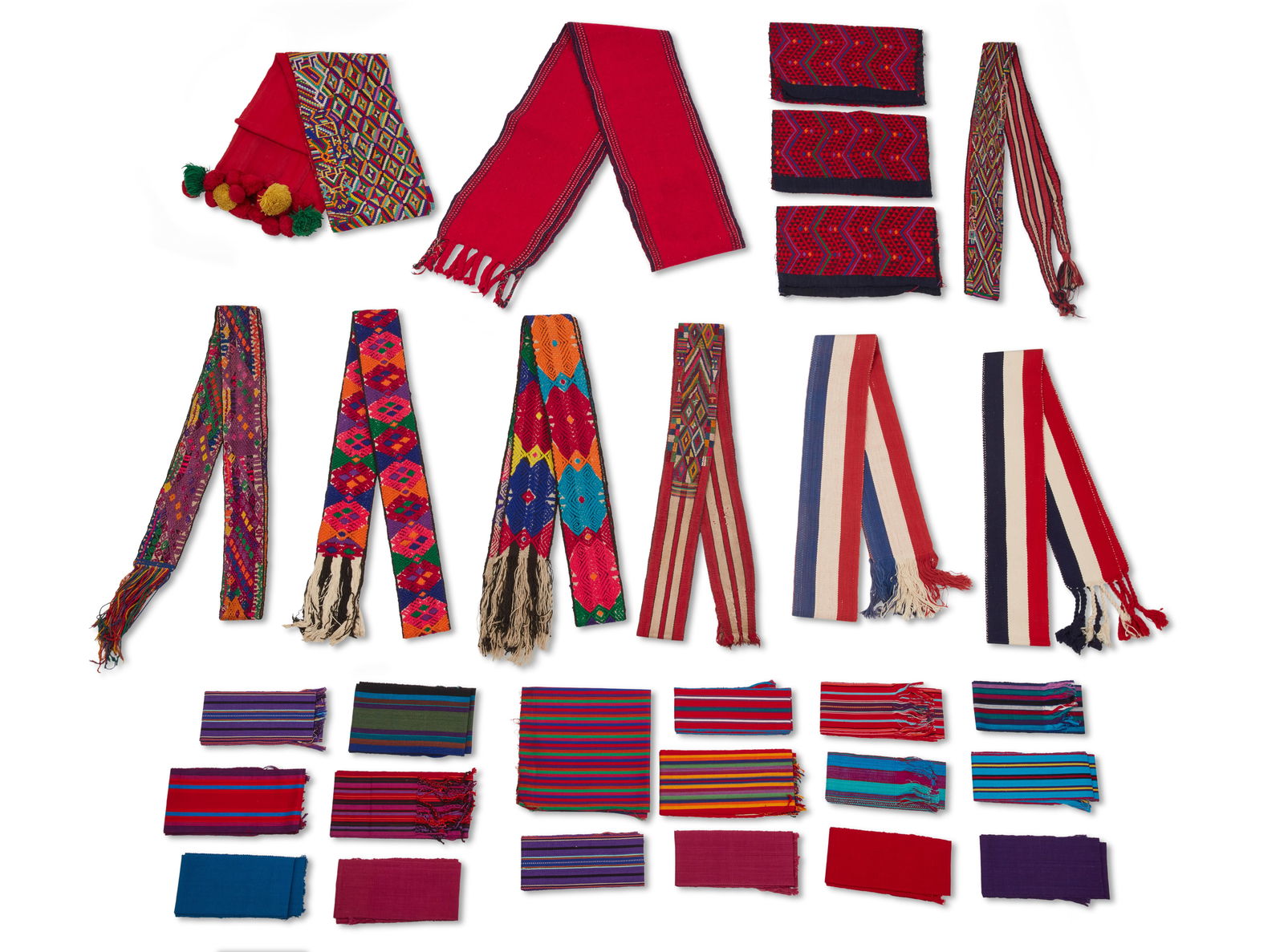 A group of Guatemalan woven sashes and belts, 1940s-1960s, Mam, Cachiquel, and Quiche (1 of 1)